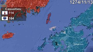 Mongol Invasions of Japan Mapped