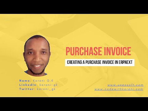How to create a Purchase Invoice in ERPNext