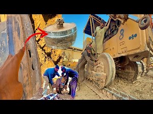 Caterpillar Dozer Front Track idler Wheel Restoration | Cat Dozer Idler wheel rebuild