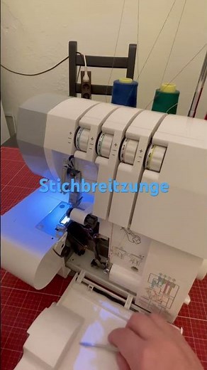 Stichbreitezunge bei Singer 14sh754 ausschalten und einschalten #singer #overlock #sewing #diy