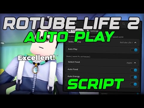 [NEW🔥] RoTube Life 2 Best Script Gui Auto Play And Infinite Money - Roblox 2025