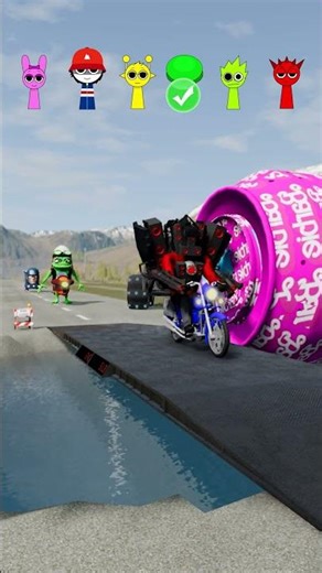 😍SuperMario & MrBeast & Batman & Speakerman & CrazyFrog & CaptainAmerica VS Barbie Bollard