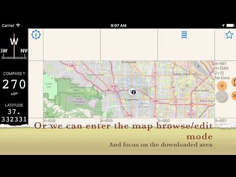 Compass 55 - Download offline map and find it on the main map.
