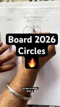 Very Important Tangent Question 🔥 | Circles | CBSE Boards 2026