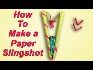 How to Make a Simple Paper Slingshot - Easy and Strong