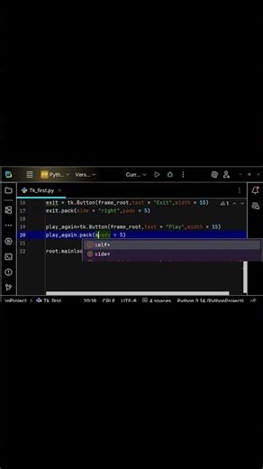Tkinter Trick 🔥 Place Buttons Left & Right in Python GUI #coding #coad #pythonminiprojects #python