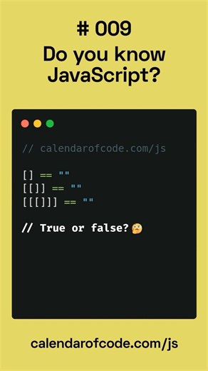 Calendar of Code | JavaScript 009
