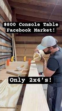 My BIGGEST Rustic Console Table Build Yet! | 8FT 2x4 Design 🔥