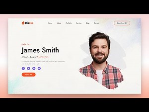 🏡 Build a Complete Responsive Personal Portfolio Website Design using HTML CSS And JavaScript