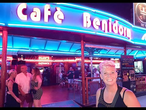 Benidorm - Cafe B and Cabaret bars reopen - the strip and square