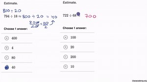 Estimating multi-digit division