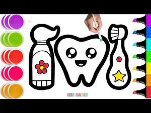 🦷🪥How To Draw Toothbrush And Tooth | Easy Step By Step #8