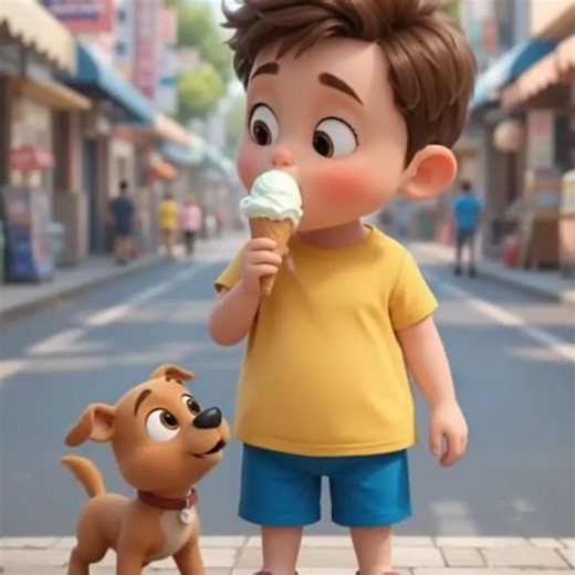 Boy and Dog Ice Cream Story | #shortfeeds #cartoon #trending