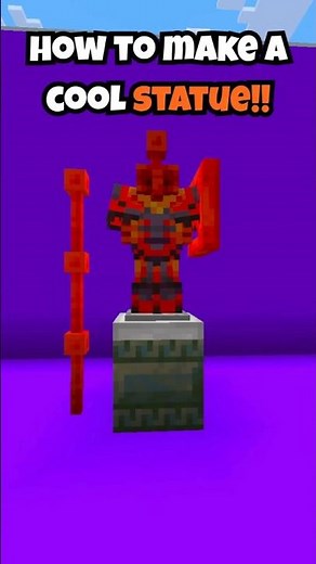 HOW TO MAKE A COOL STATUE #minecraftshorts #minecraft
