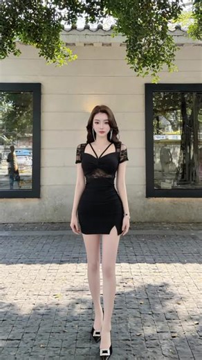 今年夏天流行的黑丝包臀裙，高腰显瘦，穿上它，你就是女神！