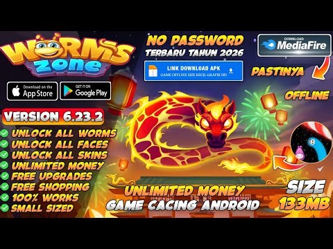Worms Zone.io Mod Apk Terbaru 2026 v6.23.2 - Unlimited Money & Unlock All Worms