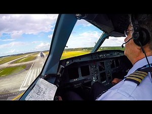 Airbus A330-200 Cockpit Landing at Orlando Airport