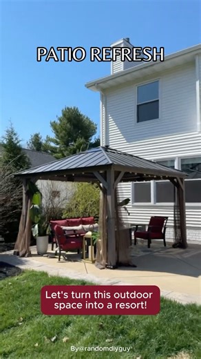 Backyard Glow-Up | This Sunjoy 11×13 Wooden Gazebo Turns Your Patio Into a Resort! #backyard