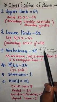 Osteology (Classification of Bones)