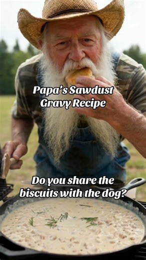 Real Sawdust Gravy with Sausage 🔥 Old-School Southern Cornmeal Gravy. Do you share with the dog?