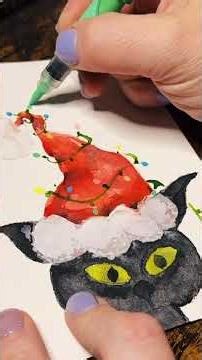 Process time lapse video of Santa cat. 🐈‍⬛🎅🏼