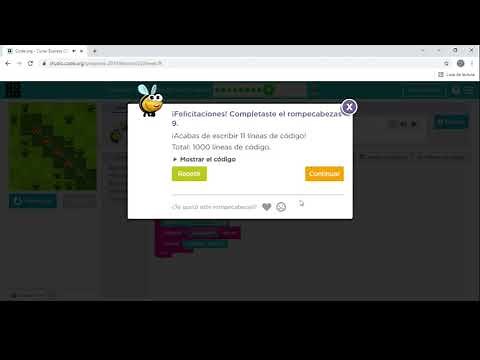 Code.org - Curso Express (2019): Etapa 22 Bucles 'desde' con la Abeja