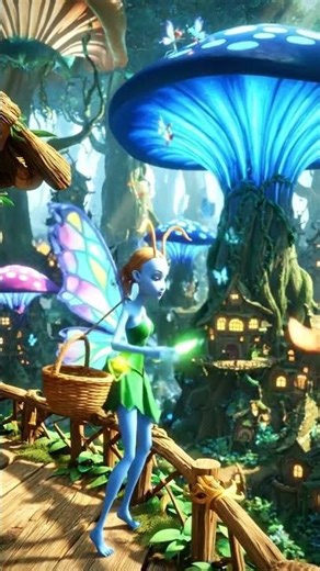 animated butterfly fairy helping her #animation #tinkerbell #disney