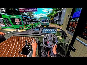 Bus Driver Has Incredible Escape from High-Speed Traffic eurotruck simulator 2 steering wheelbusgame