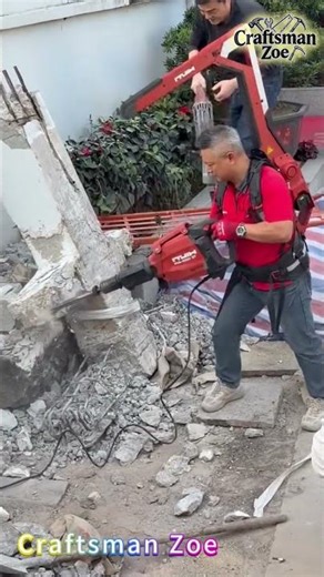 Using electric pickaxes on human exoskeletons - good tools, good machinery, making work easier