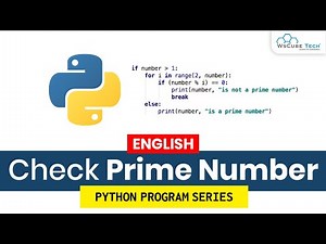 Check Prime Number Using Python Program (English)