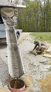 It's Concrete Day! Pouring concrete into the sono tubes for the porch posts. #logcabin #logcabinbuild #construction #constructionwork #constructionsite #constructionworker #constructionlife #constructionmachinery #loghome #loghomes #loghomeliving #loghomedesign | The Roaming Lions