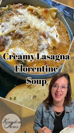 Creamy Lasagna Florentine Soup | Homemade Comfort Food