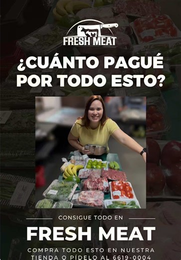 ¿CUÁNTO PAGUÉ POR TODO ESTO? 👀🛒🥩🥬 Fui a Fresh Meat y compré carnes, pollo, frutas, verduras y todo lo necesario para la semana… 👉 ¿Te imaginas cuánto fue el total? Antes de que lo juzgues, mira el video completo 😏 Calidad, frescura y variedad en un solo lugar. 📍 Consigue todo en Fresh Meat 📞 Pedidos al 6619-0004 Ahora dime 👇 ¿Te parece caro o barato? Los leo 👀💬 #FreshMeat #MercadoInteligente #CompraConCabeza #CalidadQueRinde