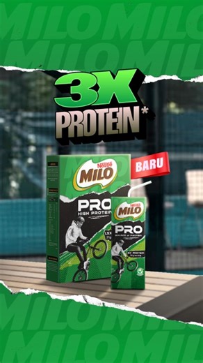 ✨ MILO hadir dengan MILO Pro! ✨ Buat kamu yang super aktif & butuh bounce back setiap hari Dengan 3x protein yang bantu pemulihan otot lebih cepat, bikin kamu bisa bounce back like a Pro! Udah coba? Spill di kolom komentar! #MILOPro #BounceBackLikeAPRO | MILO Indonesia