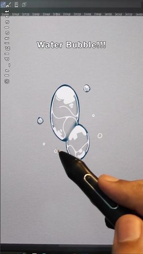 Satisfying Water Bubble Speedpaint 🫧✨ #digitalart #shorts #drawing #art #digitaldrawing