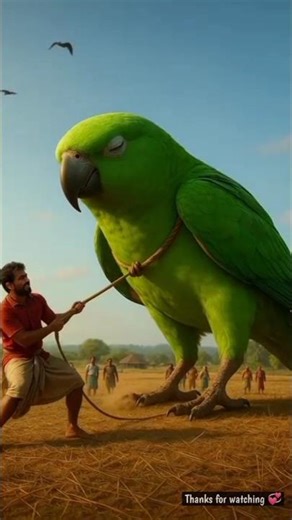 A large parrot enters a village 😯 | #shortfeed#cartoon#aishorts#shortsvideo#shorts#kahaniya#parrot