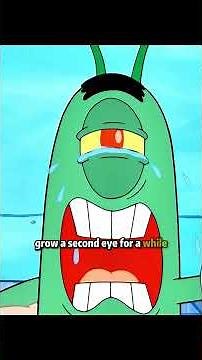 Plankton drips SpongeBob's tears into his eyes #spongebob