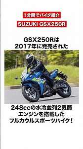 1分間でバイク紹介！SUZUKI GSX250R | スズキ #shorts #suzuki #gsx250r