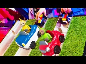 LEGO Car Races at LEGOLAND Discovery Center Teletubbies Toys Vacation!