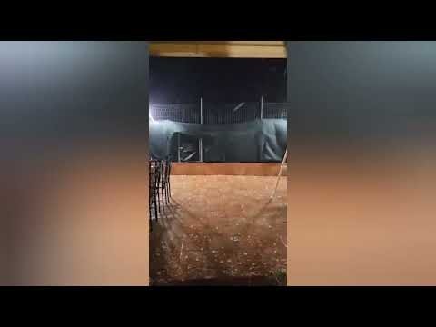 San Benedetto, heavy nighttime hailstorm