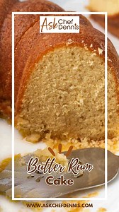 Our made-from-scratch Butter Rum Cake is buttery, moist, and melt-in-your-mouth delicious! 😍 One slice just isn’t enough—you’ll be begging for more! 🍰✨ Check the recipe here—> https://www.askchefdennis.com/butter-rum-cake/ #RumCake #ButterRumCake #Cakes #Dessert #EasyCakeRecipe #Rum #InstaFood #FoodBlogger #ChefDennisEats | A Culinary Journey with Chef Dennis