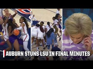 WILD ENDING as Auburn upsets No. 7 LSU 🔥 | ESPN College Basketball