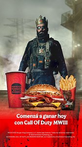 543 reactions · 24 comments | Call of Duty Modern Warfare III y Burger King te traen recompensas únicas comprando tu Combo Bacon Feast Whopper. 磻 A comprar tu combo recibís un código que podrás canjear para obtener cada recompensa.  ¡Solo en Burger King! #BurgerKing #ModernWarefare #YourWay | Burger King Paraguay | Facebook