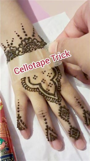 Easy, Simple Kids Mehndi Message with cellotape! #tricks #mendhi #2026 #tutorial #mehndi #eid