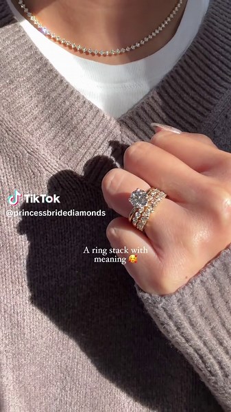 The ring stack of my dreams ✨💫 💍 Engagement Ring – Round Kayla 🤍 Wedding Band – Floating Single Prong 🎂 Anniversary Band – 3.2mm Marisol ⚒️ Let’s build your dream stack! Text us to get started ✨ 714.899.1122 🛍️ Shop now at PrincessBrideDiamonds.com 💍 Try on rings IRL – book an appointment to visit our Huntington Beach showroom 🌊