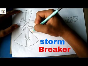 HOW TO DRAW #THOR'S STORM BREAKER (STEP BY STEP) #AVENGERS