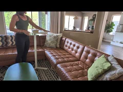 Adjustable Side Table Review | Pneumatic Height Overbed Laptop Table