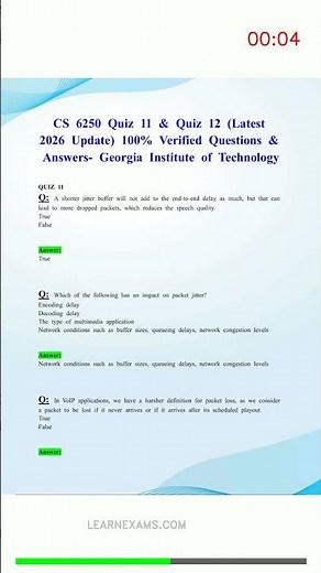 Georgia Tech CS 6250 Quiz 11 & 12 2026 — CONCEPT BREAKDOWN That Actually Helps You LEARN!