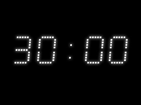 30 minutes Countdown Timer | LED Glow | White on Black