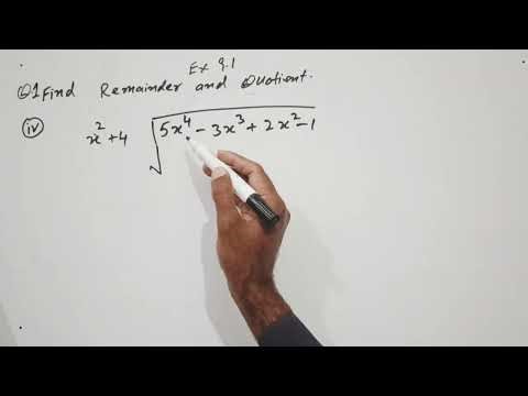 9(3): Division Of Polynomials| exercise 9.1| Math class 11| New syllabus 2025|PTB